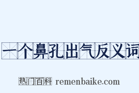 一个鼻孔出气反义词是什么意思的图片